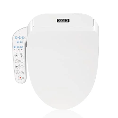 KERDE electric bidet toilet seat with armrest and slow-close lid