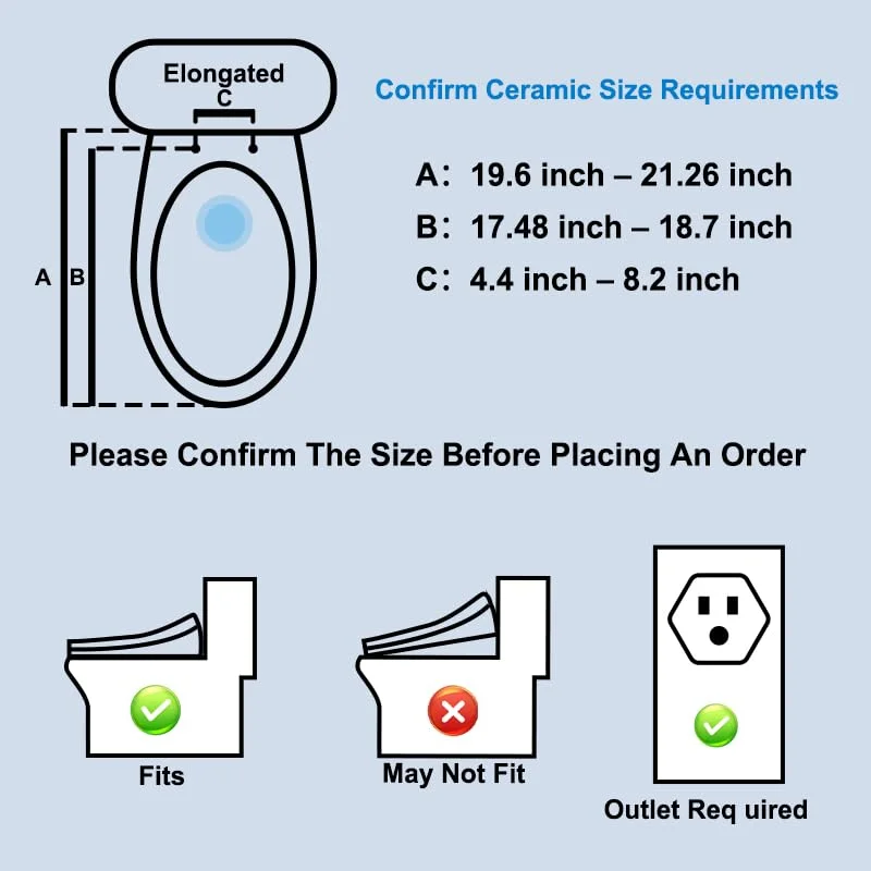LOUPUSUO electric heated bidet toilet seat with warm water wash